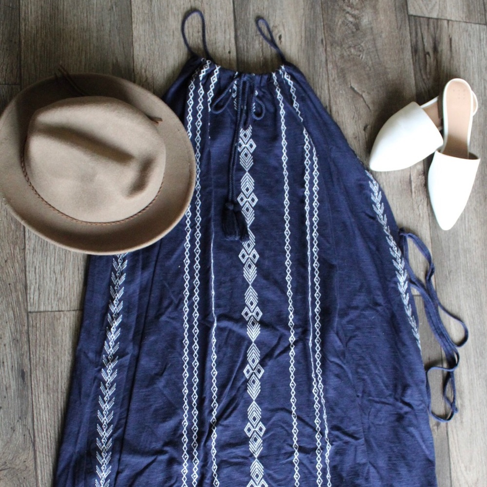Merona Blue Detailed Dress.